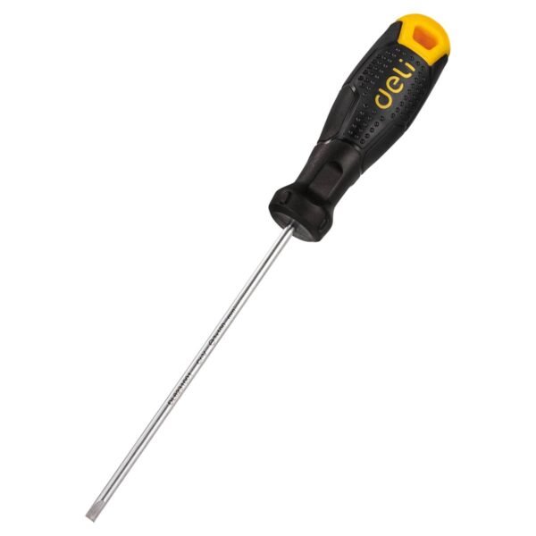 Deli Tools EDL6231001 Plastic handle Slotted Screwdriver SL3x100mm