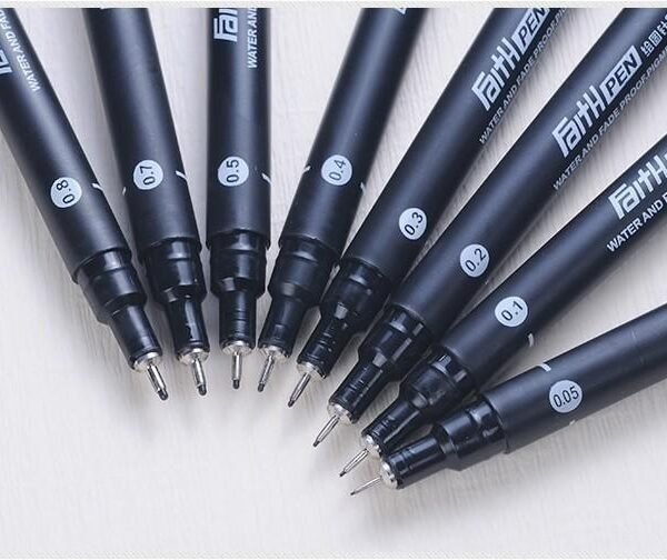 Baoke Faith pen All size (0.05mm,0.1mm, 0.2mm,0.3mm,0.4mm,0.5mm,0.7mm,0.8mm) 8pcs / set
