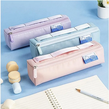 Deli E66971 simple and environmentally friendly small square bag multi-purpose pencil case (mixed)