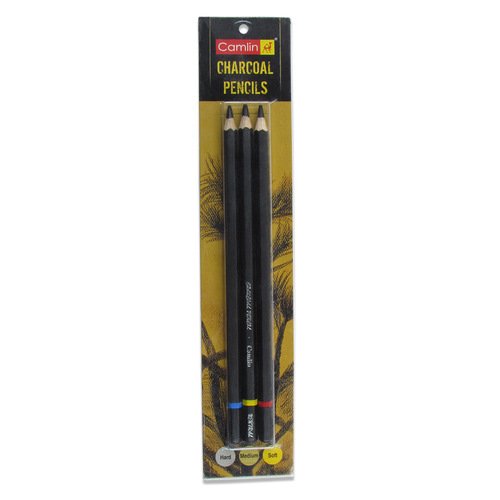 Camel Black Medium Soft Hard Charcoal Pencils