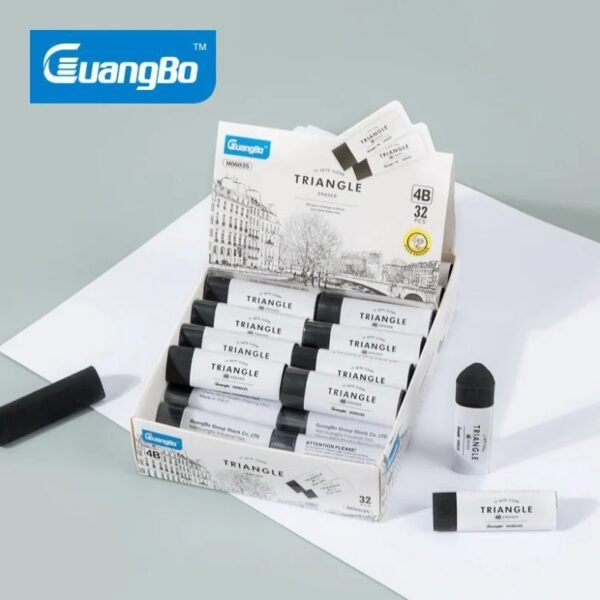 Guangbo Black Triangle Eraser  4Pcs