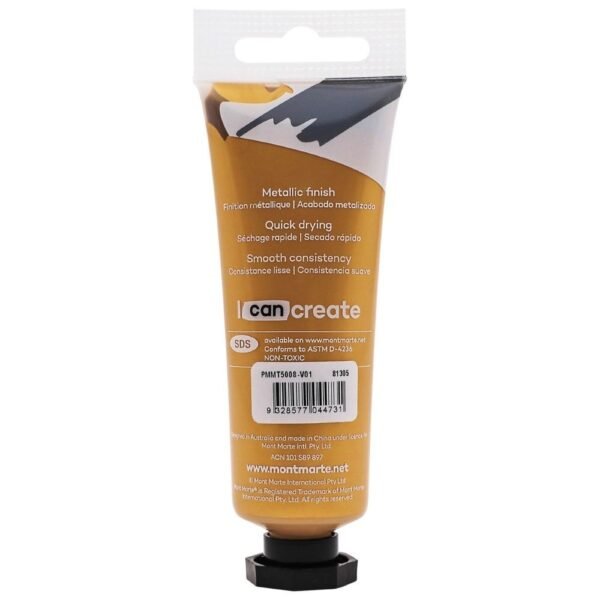 Mont Marte Metallic Acrylic Paint 50ml - Gold