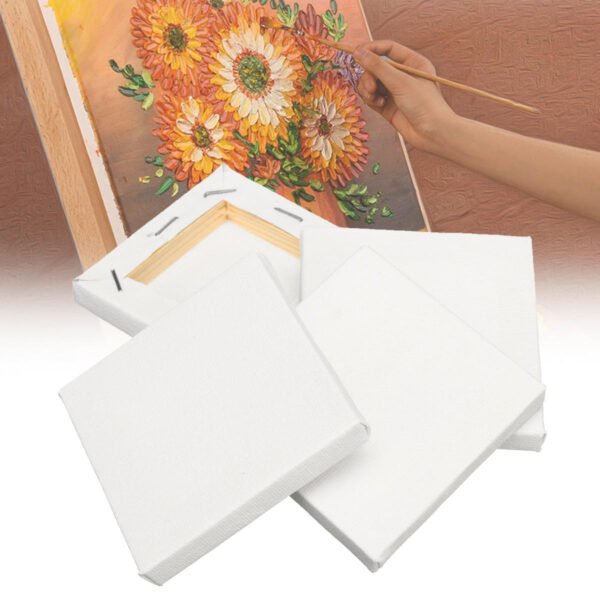 Premium White Canvas 5x5 Inch - 3 Pcs