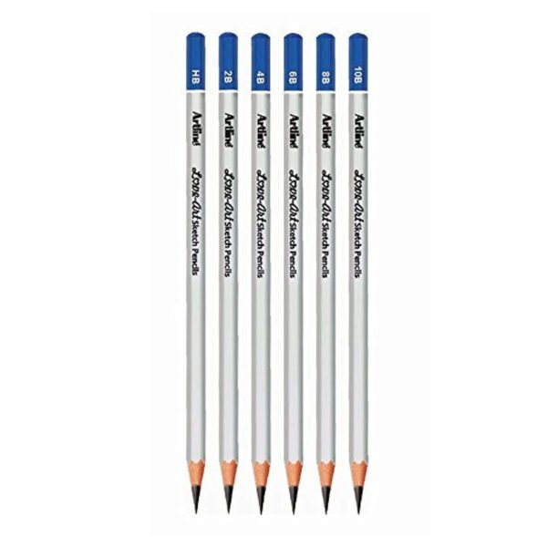 Artline HB, 2B, 4B, 6B, 8B, 10B Sketch Pencil Set