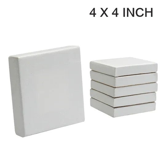 White Premium Canvas 4X4 - Combo Of 5 pcs