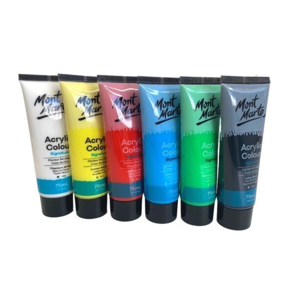 Mont Marte Acrylic Paint 6pc x 75ml Tubes