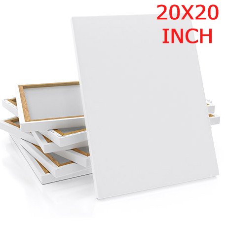 White Premium Canvas  20x20 inch