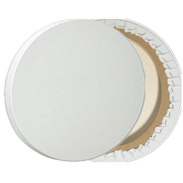 Papertree Premium white Round Canvas 4 Inch- 2pcs