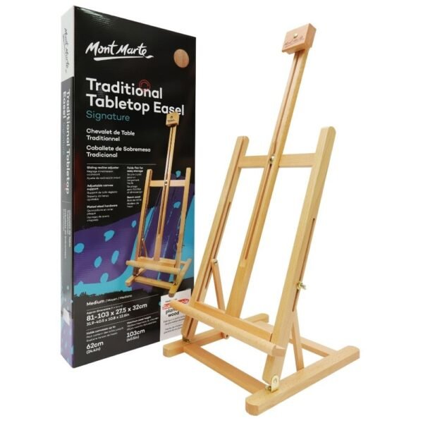 Mont Marte Medium Desk Easel Traditional Style Beech Wood