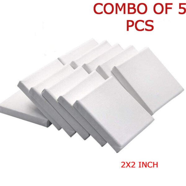 White Premium Canvas 2X2 Inch 5 PCS