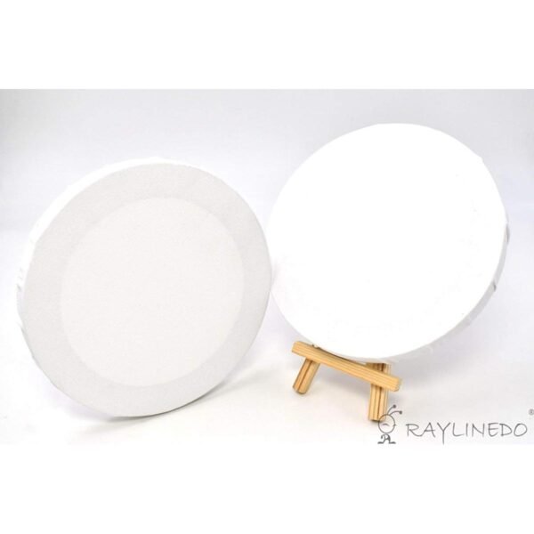 White Round Premium Canvas 4 Inch