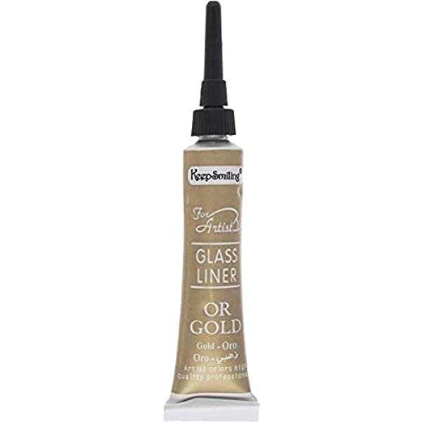 Keep smiling Glass liner color Gold