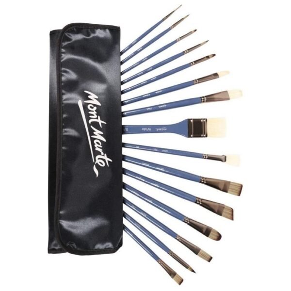 Mont Marte Premium Brush Set with Wallet 15pc