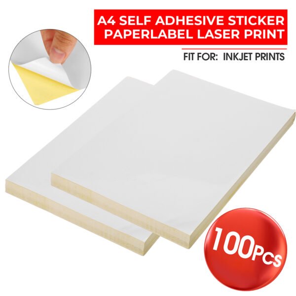 Premium Quality Glossy Sticker paper A4 100 pcs