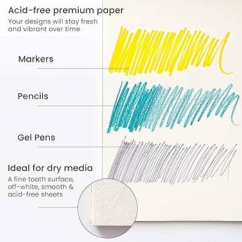 Cream Color sketch paper off white cartige paper drwaing paper for sketch color pencil charcoal and pen drawing 100gm 50 pcs