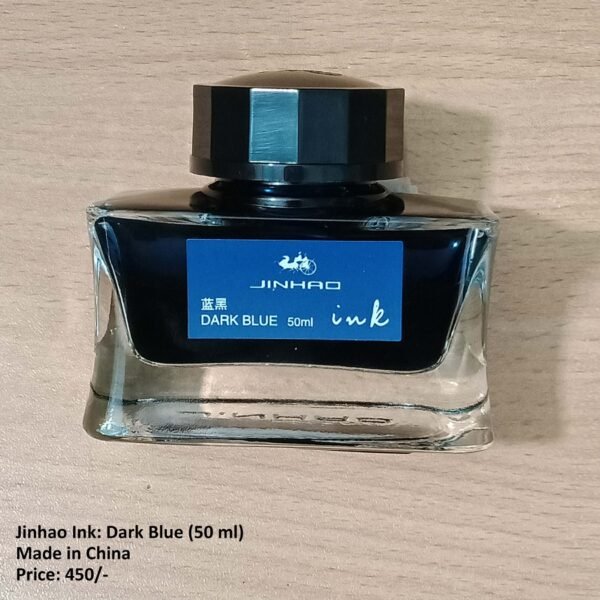 JINHAO hardcover Glass bottle ink Dark Blue - 50 ml