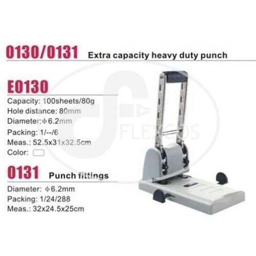 Deli	E0130 Heavy Duty Punch 100Sheets (Light Grey)