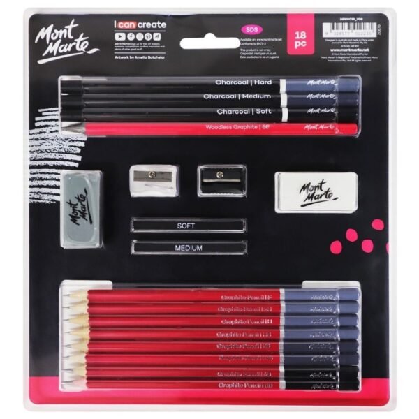 Mont marte Sketch & Draw Set - 18pce