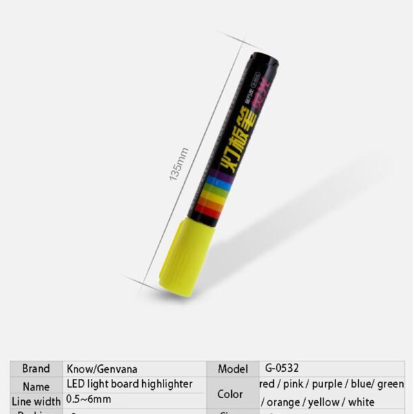 8 Colors Fluorescent Marker 3mm Refillable Highlighter For LED Writing Window Glass Board Painting Drawing