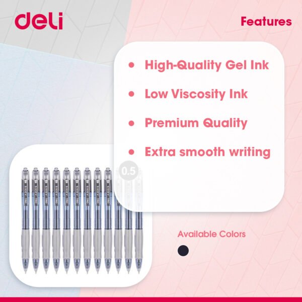 Deli EG08-BK Gel Pen Sign Pen 0.5mm Black 1 pcs