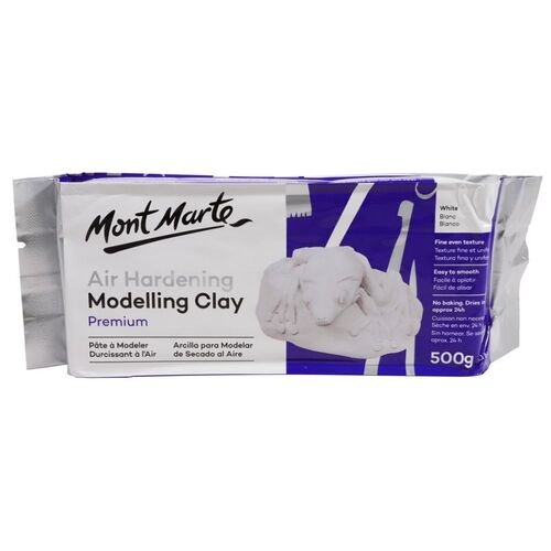 Mont Marte Air Hardening Modelling Clay  White 500gm