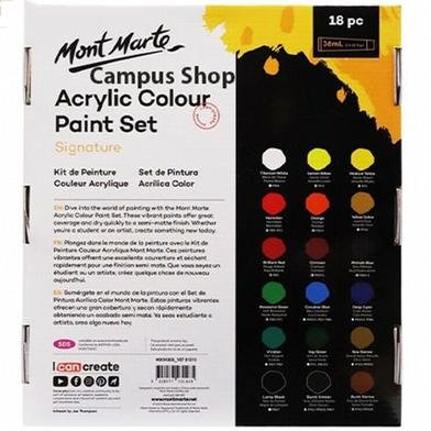 Mont Marte Signature Acrylic Paint Set (36 ML) -  18 colors