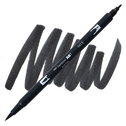 Tombow ABT Dual Brush Pen - N15 black