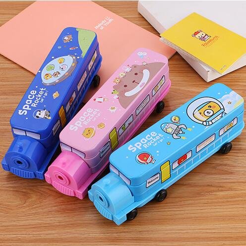 Multi functional Train design Metal Pencil Case (Any Design)