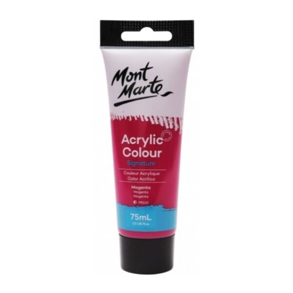 Mont Marte Signature Acrylic Paint 75ml Tube - Magenta