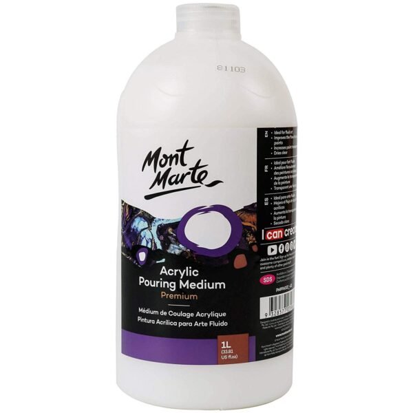 Mont Marte Premium Acrylic Pouring Medium 1 Ltr
