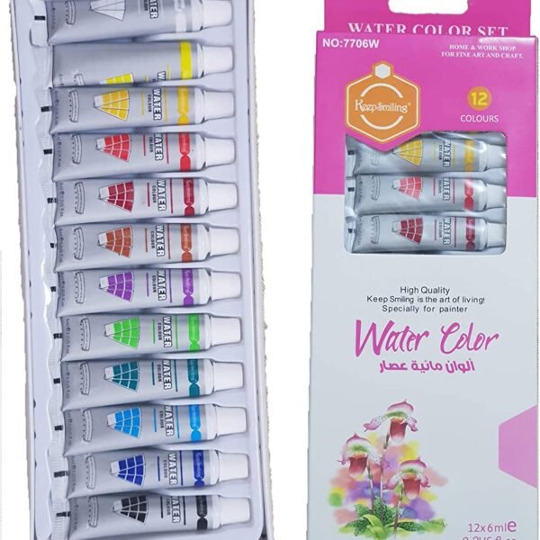 Keep Smiling Water Colour Set 6ML-12 Colours