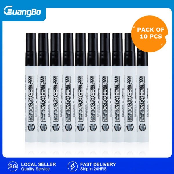 Guangbo  Black White Board Marker Pen 10 pcs