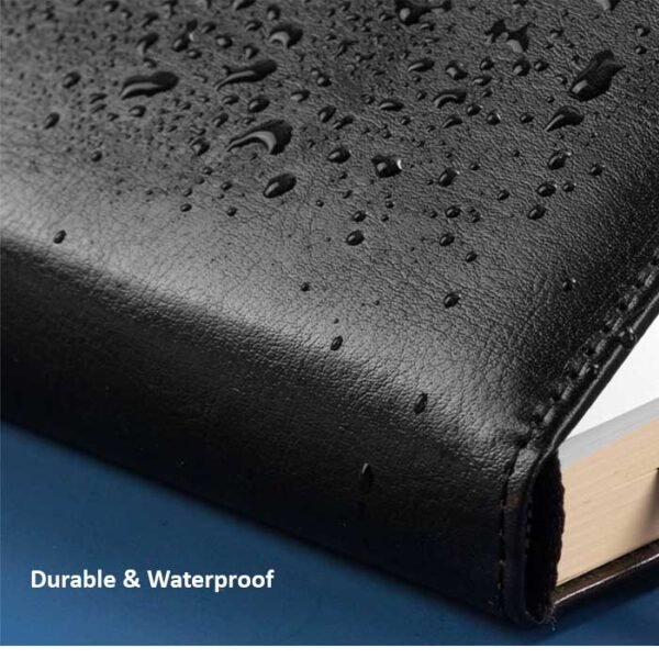 Deli 22298 Leather Cover Notebook Black