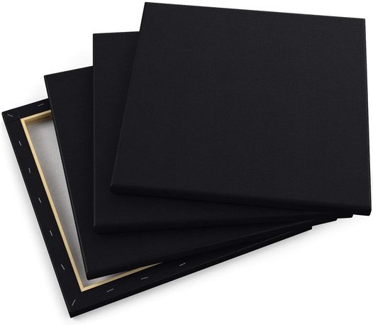 Black Premium Canvas 6x6 inch - Pack of 2 Pcs