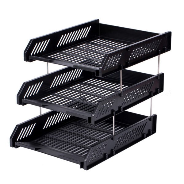 Deli E9217 Filie Tray 3 Tire Desk Organizer BLack