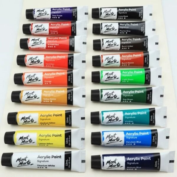 Mont Marte Acrylic Paints 18pc x 12ml