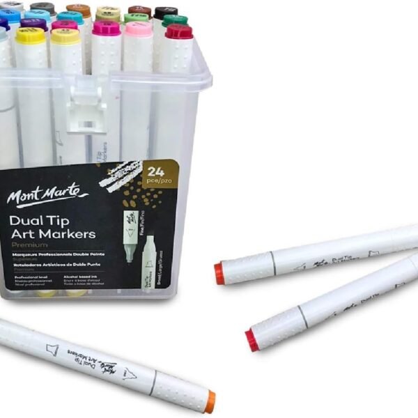 Mont Marte Premium Marker Set Dual Tip Art Markers 24pc