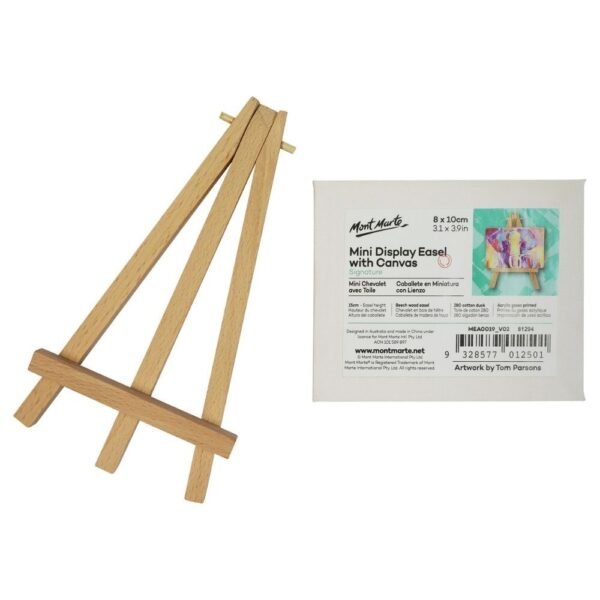 Mont Marte Mini Display Easel with Canvas  8x10cm