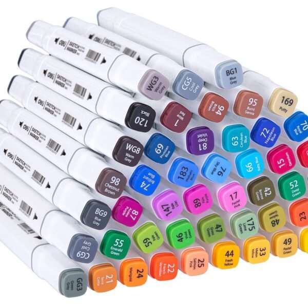 Deli E70803-80 Sketch marker Double Writing Tip 80 colors