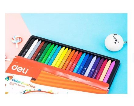 Deli EC20020 Plastic Crayon 24 Colors