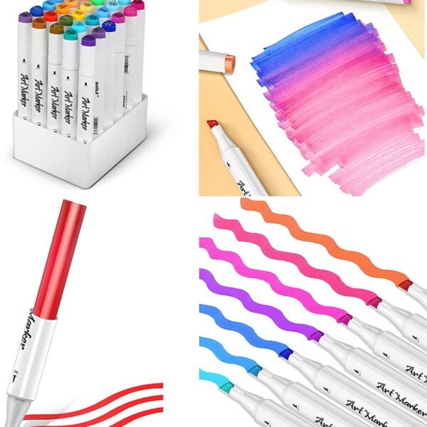 Deli 60 Colors Instant Dry Dual Tip Art Markers