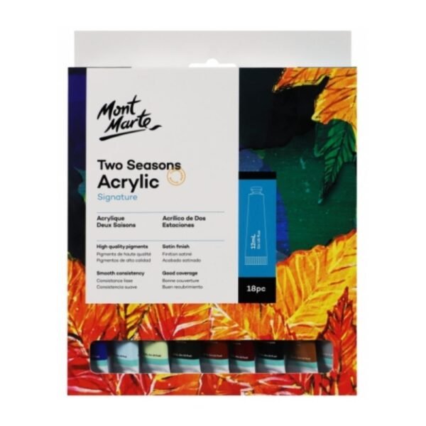 Mont Marte Signature Paint Set - Two Seasons Pastel Acrylic Paint 18pc