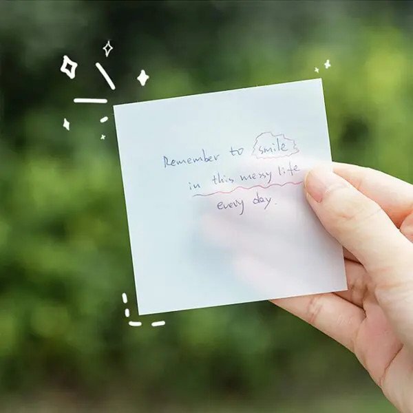 Transparent Sticky Notes Memo Pads 50 Sheets