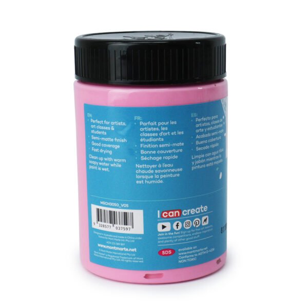 Mont Marte Acrylic Paint 300ml- Pink