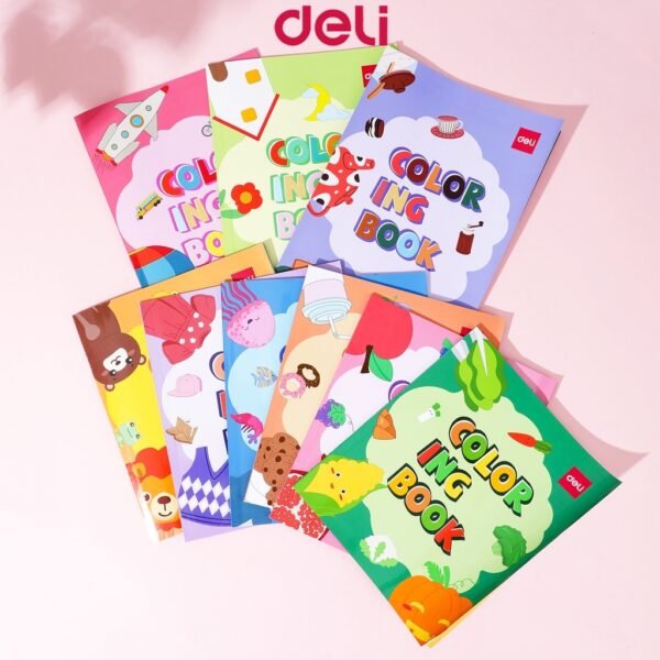 Deli EN041 Coloring Book 12 Sheets Colorful Painting Book
