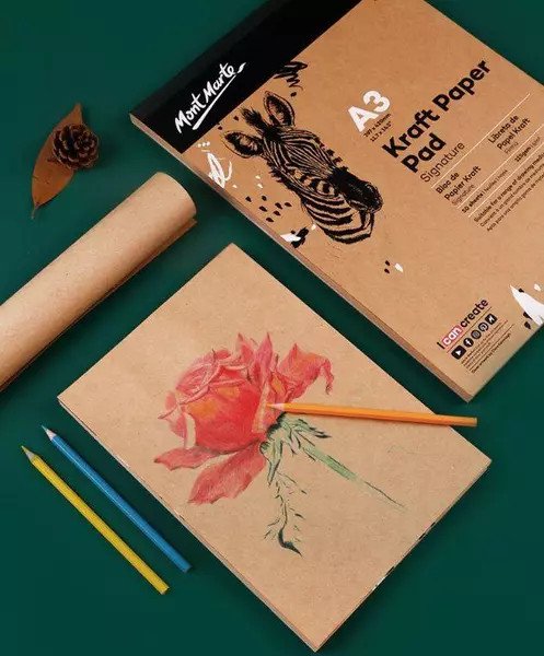 Mont Marte Kraft Paper Pad A4 50 Sheets