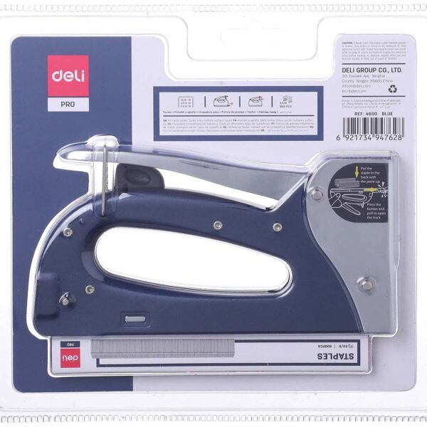 Deli E4600 Heavy Duty Stapler Gun Tacker With Handle Lock