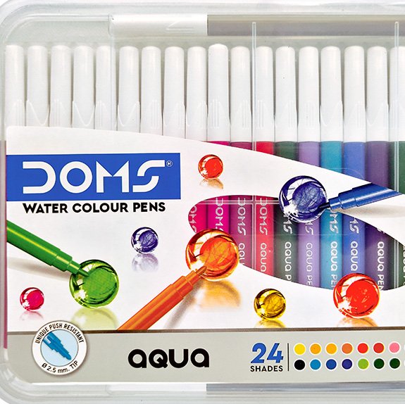 DOMS Aqua Water Colour Pen 24 Shades