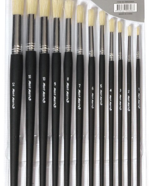 Mont Marte Studio Series Paint Brush Set Round Sizes 1-12