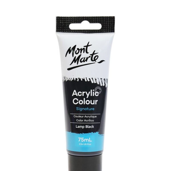 Mont Marte Acrylic Color Paint Black 75ml Tubes